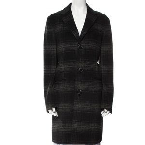 Karl Lagerfeld plaid print coat